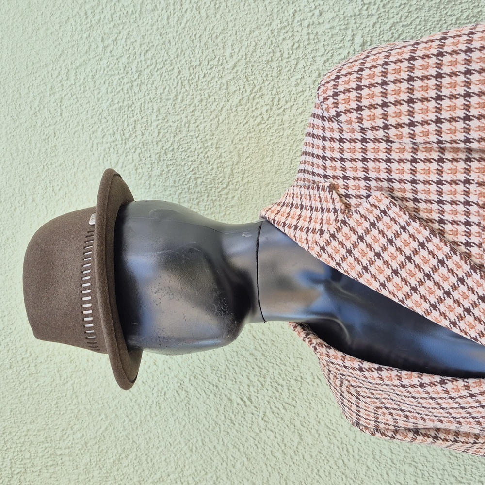 Richmond Brothers Men's Vintage Houndstooth Blazer in Black and Tan